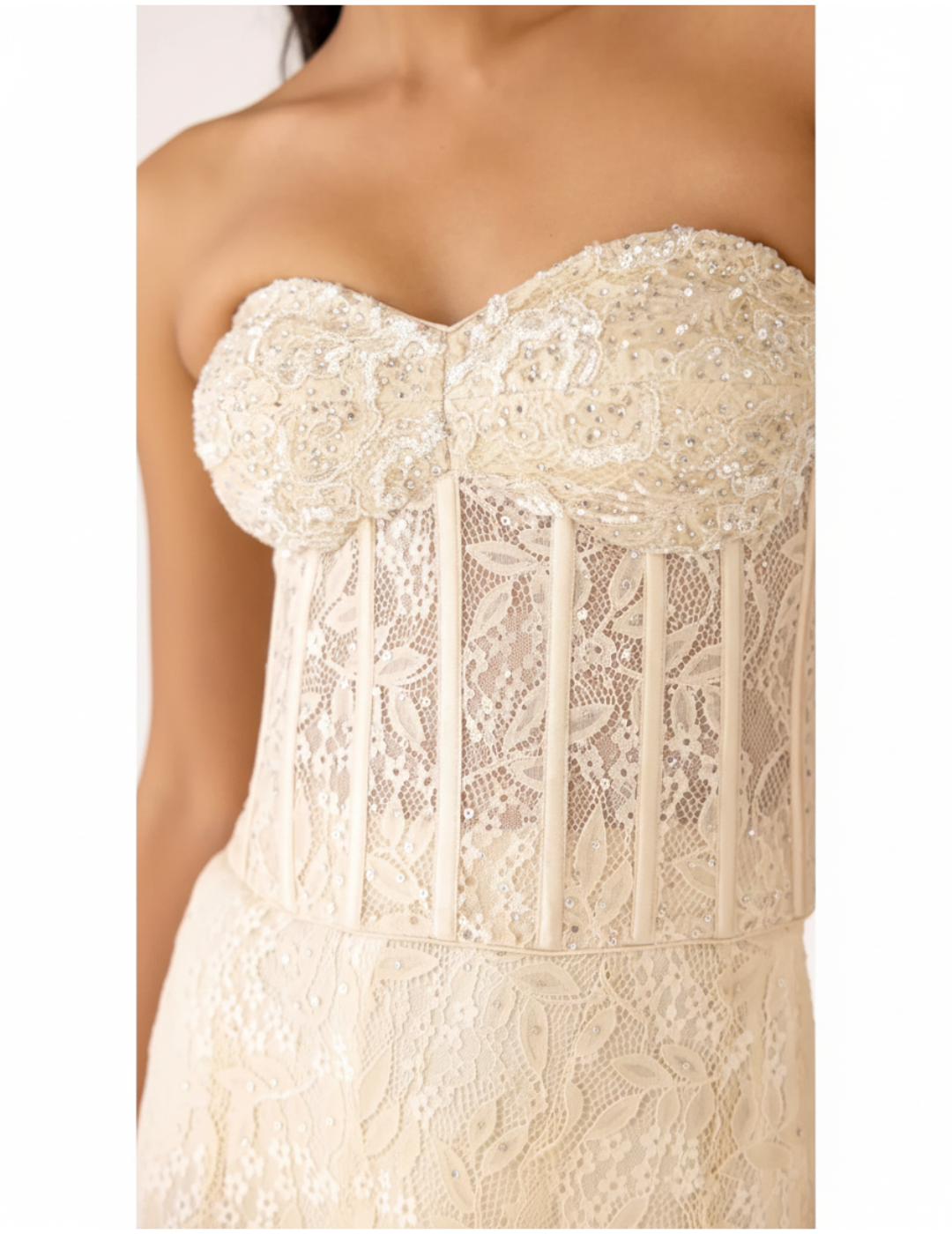 Ivory Chantilly Net Embroidered Sharara Set