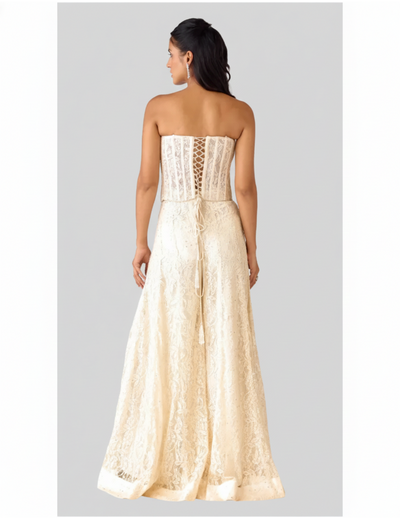 Ivory Chantilly Net Embroidered Sharara Set