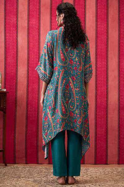 Qala Embroidered Asymmetric Kurta Set