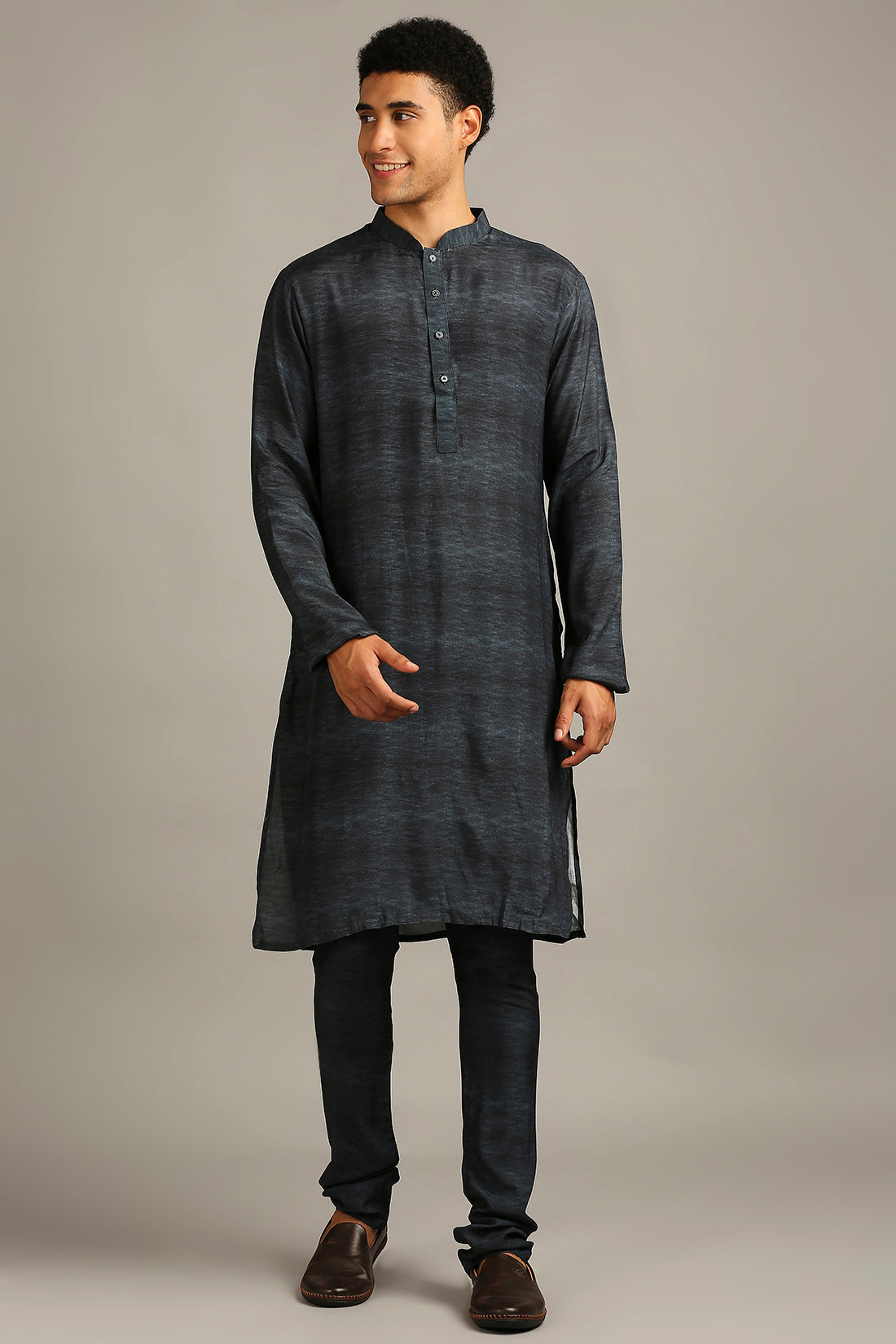 Cloud Printed Bundi With Kurta Set