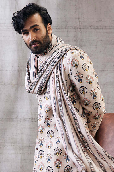 Sarouk  Printed Sherwani Set