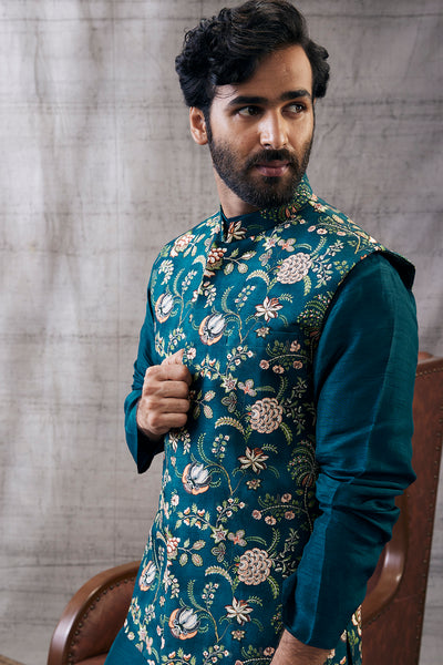 Mehr Printed Bundi With Kurta Set