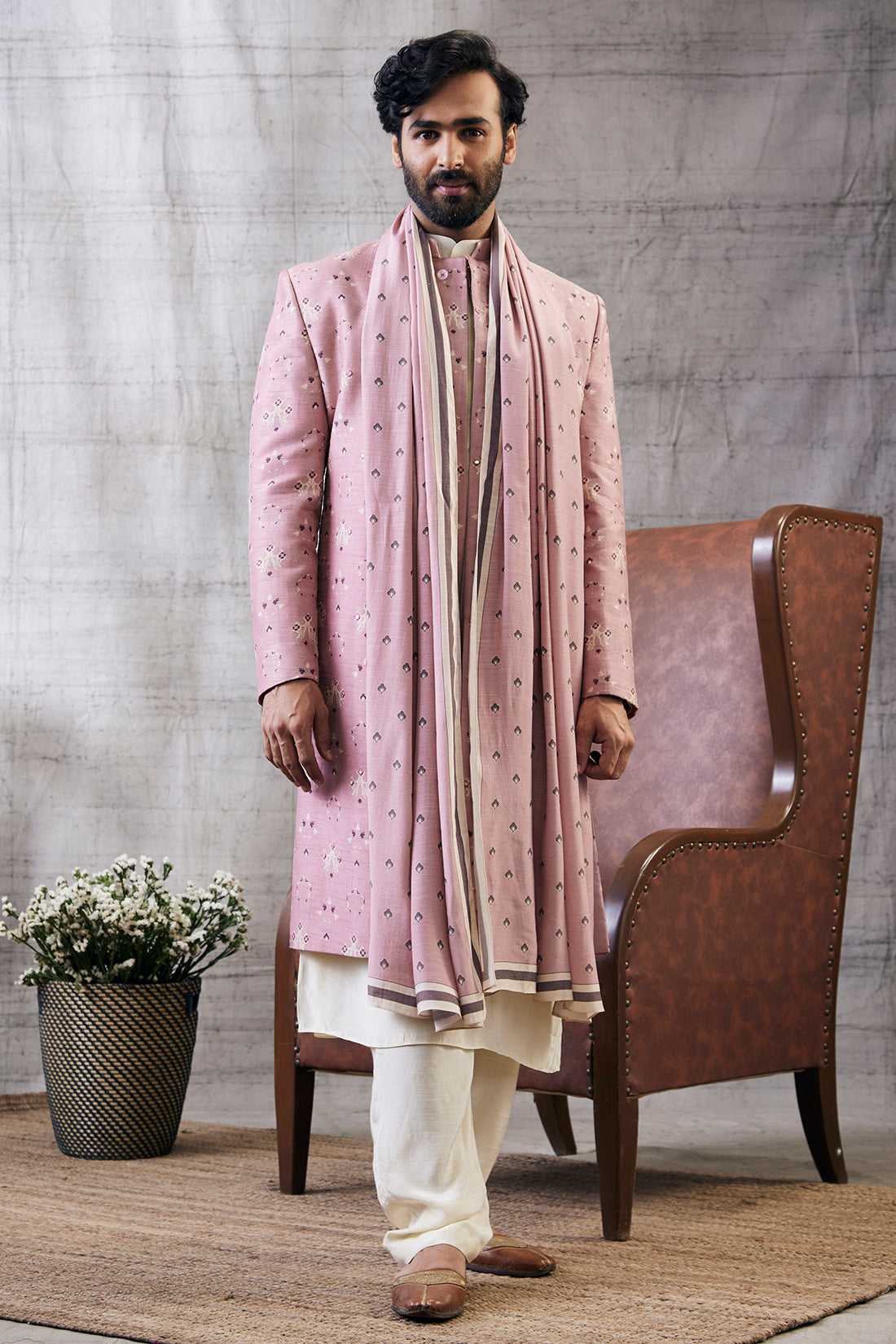 Sarouk Printed Sherwani Set