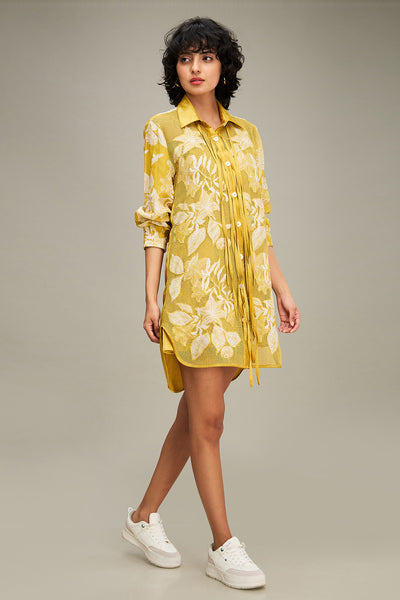 Ahyana Applique Shirt Dress