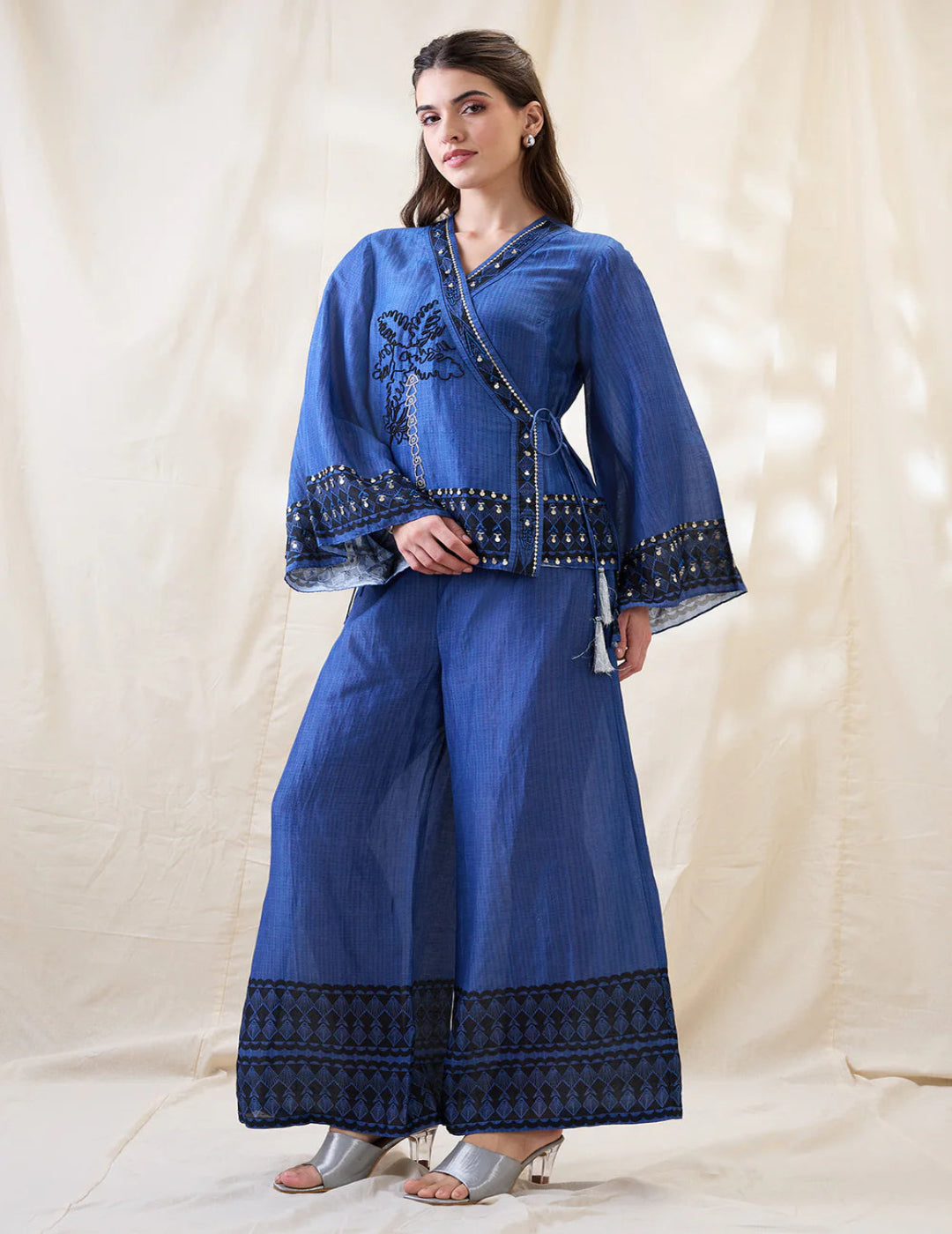 Noorani embellished angarkha set