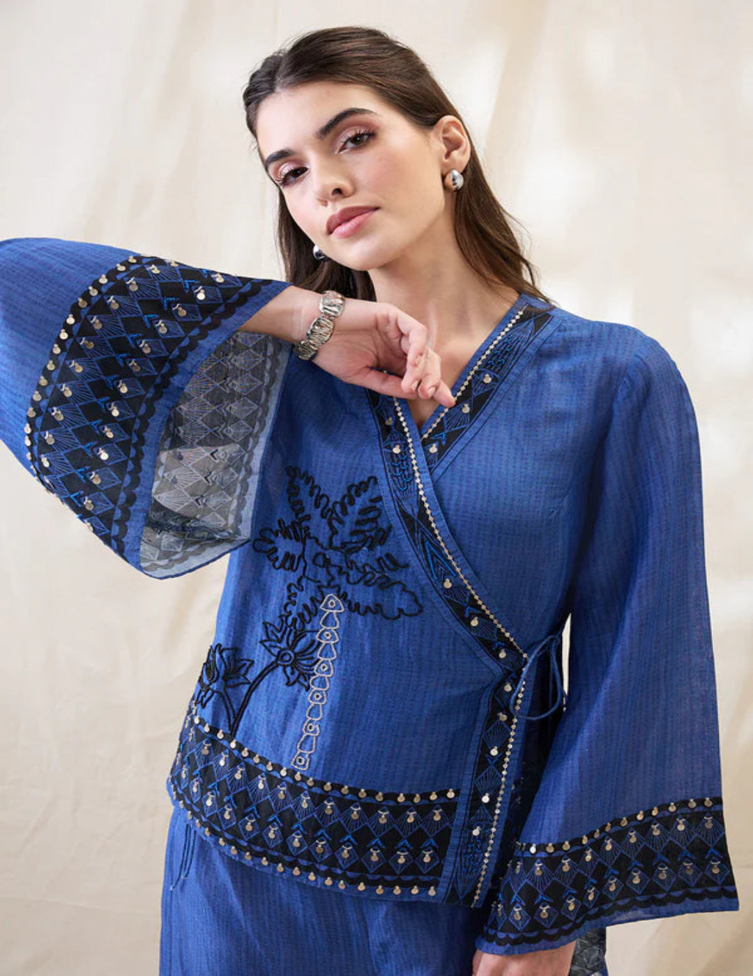 Noorani embellished angarkha set