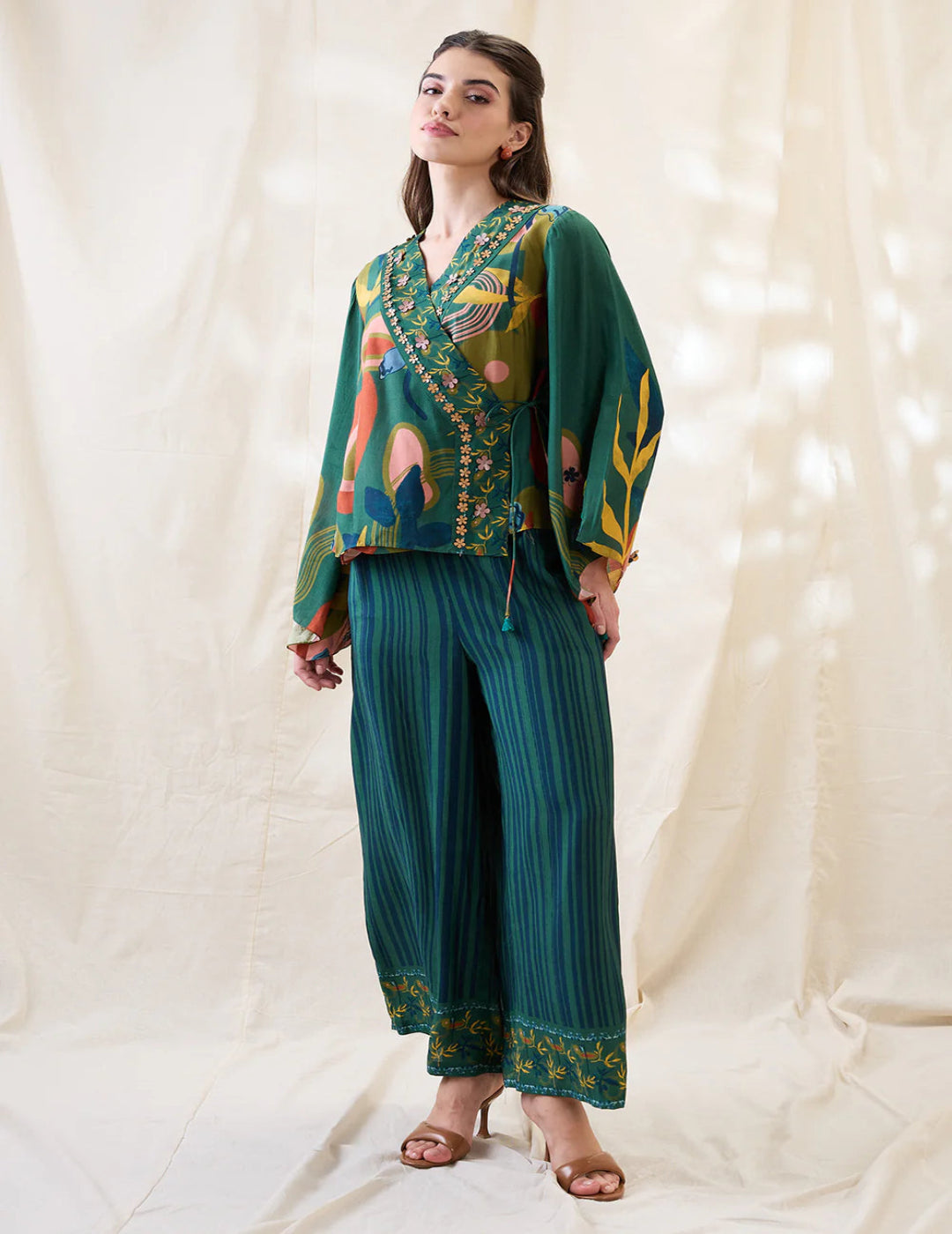Flora embellished angarkha set