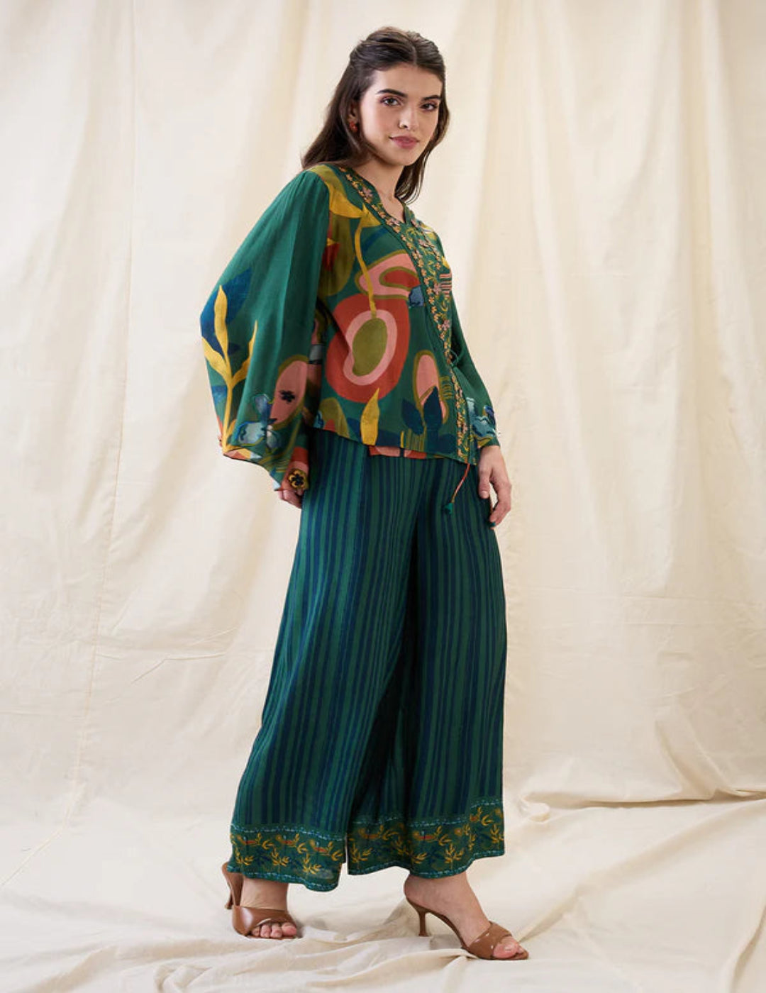 Flora embellished angarkha set