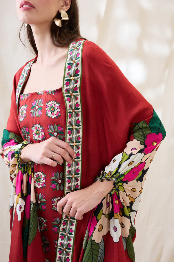 Gulzaar printed dress with jacket