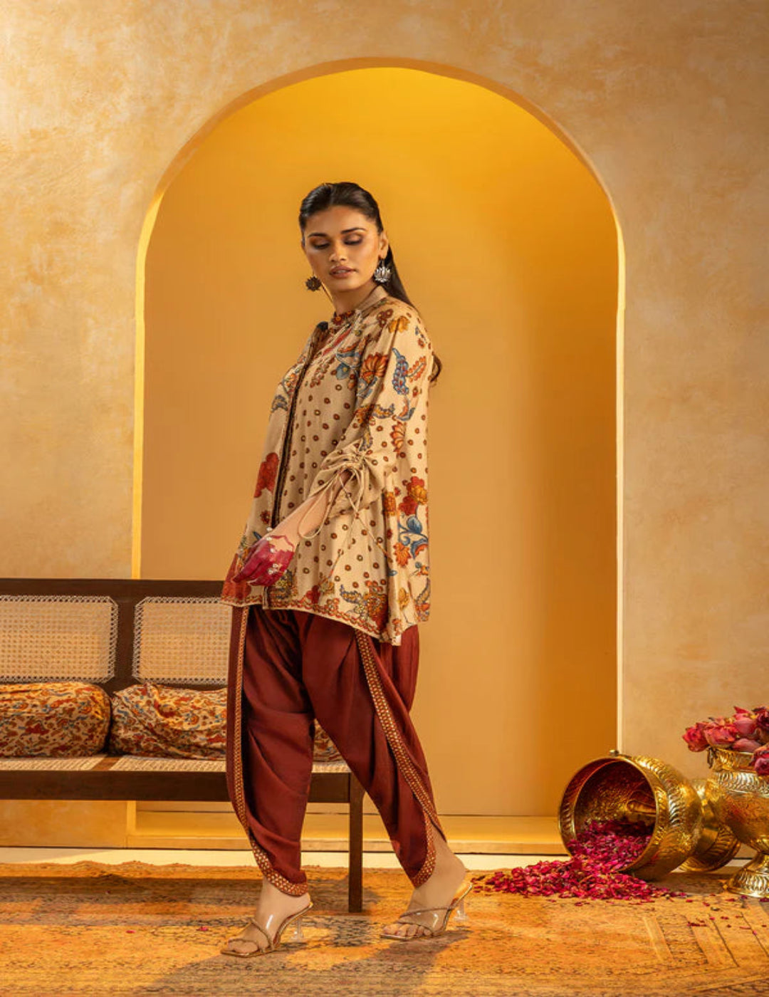 Rangtara Embellished Dhoti Set