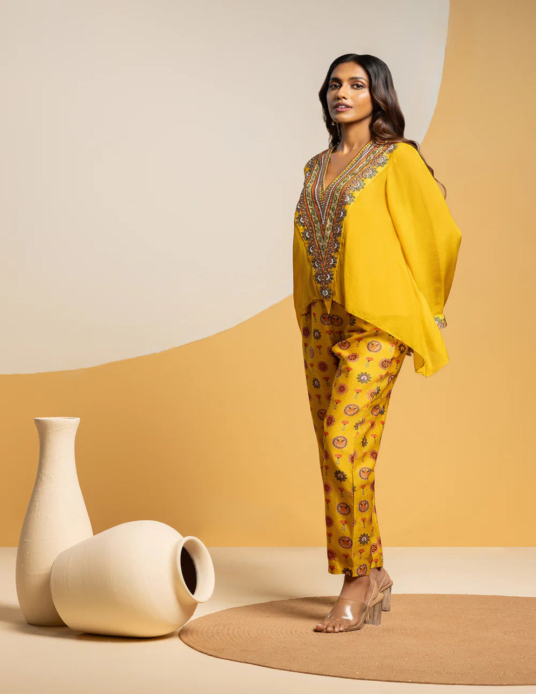 Taarani Embellished V-neck Co-ord Set