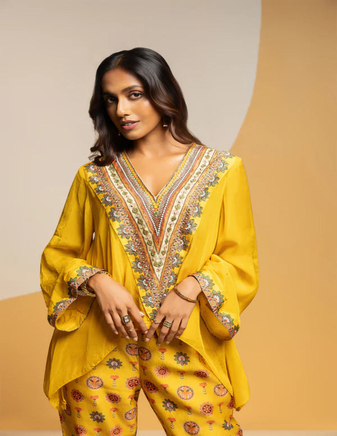 Taarani Embellished V-neck Co-ord Set