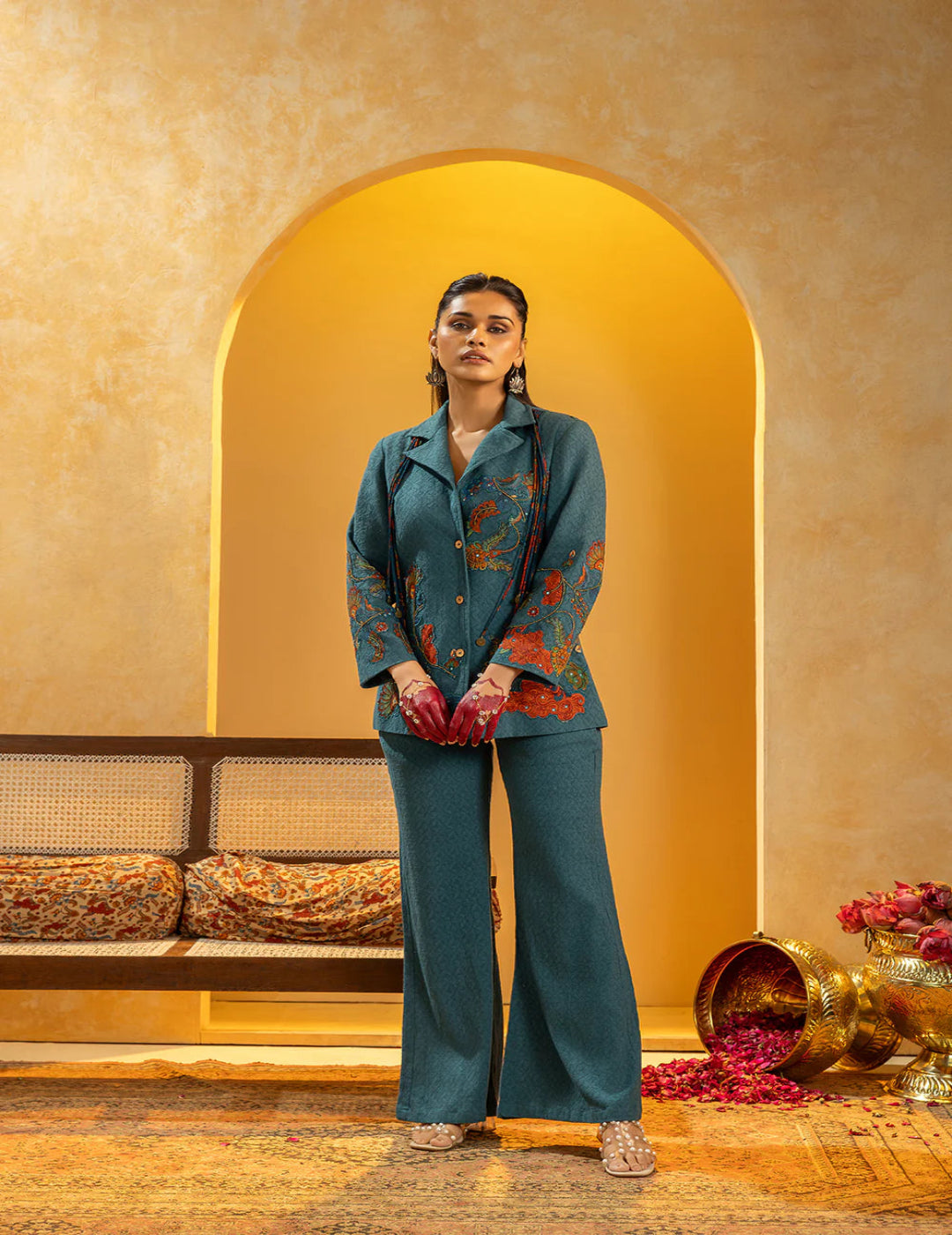 Rangtara Appliqued Blazer Set