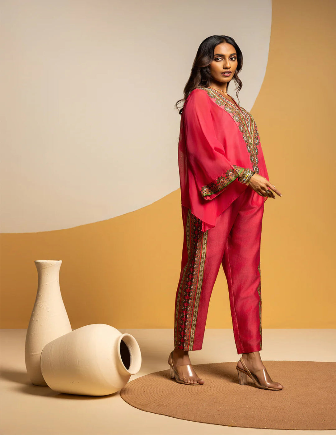 Taarani Embellished V-Neck Co-ord Set