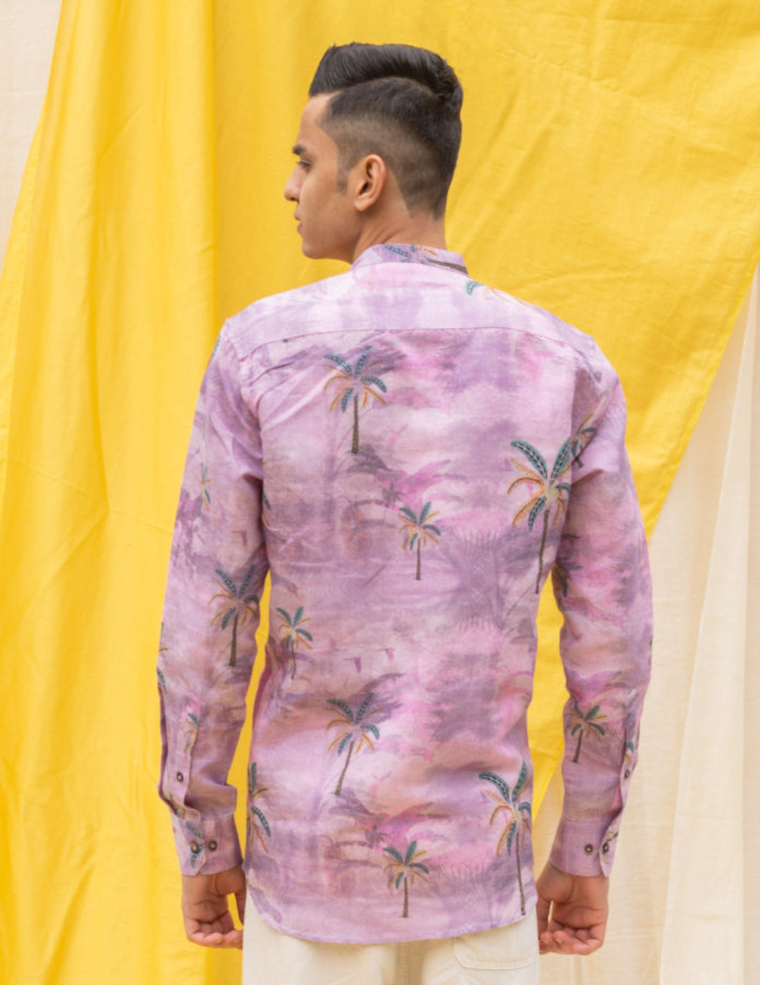 粉色 &amp; 金色 Cape Dhoti 套装