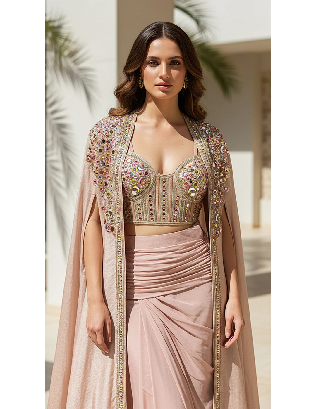 The Blush Opaline Cape Set