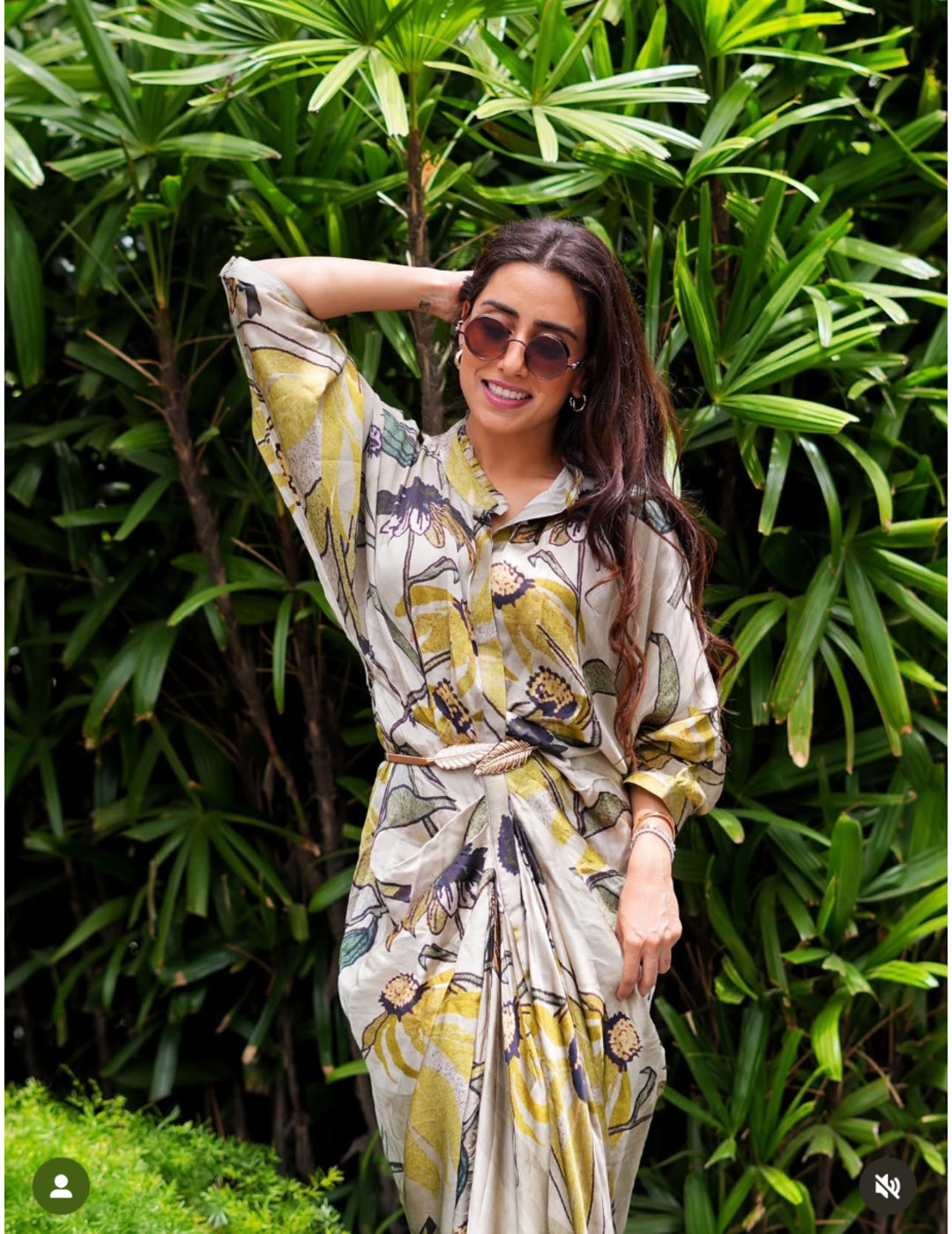 Haseen Yellow Cotton Silk Dress