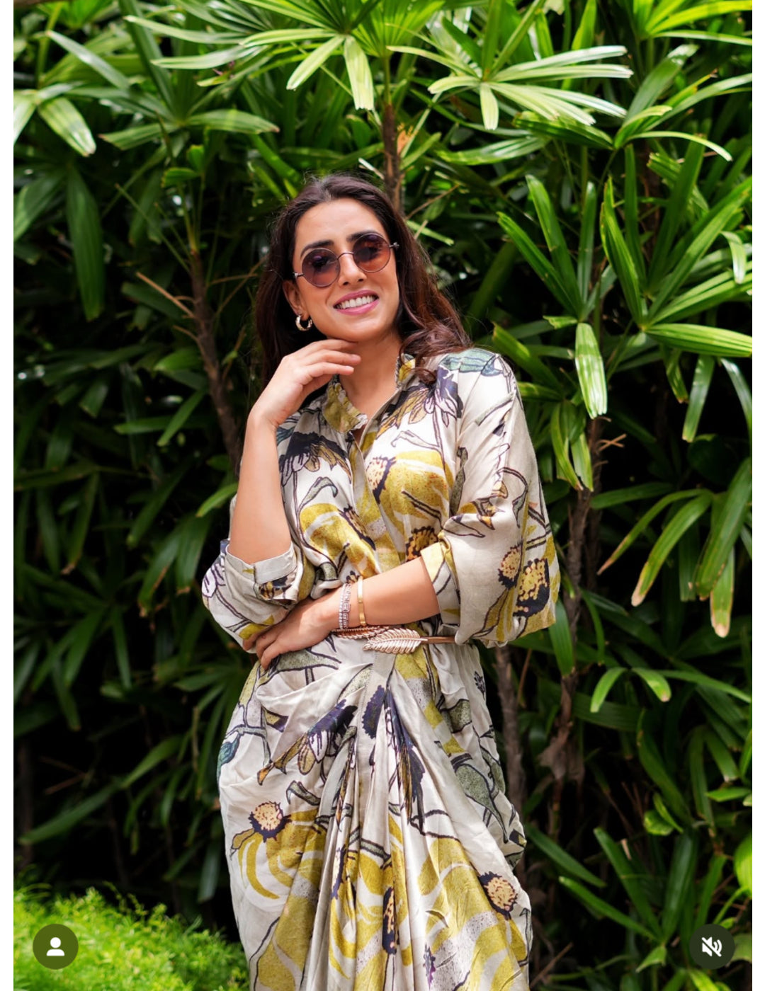 Haseen Yellow Cotton Silk Dress