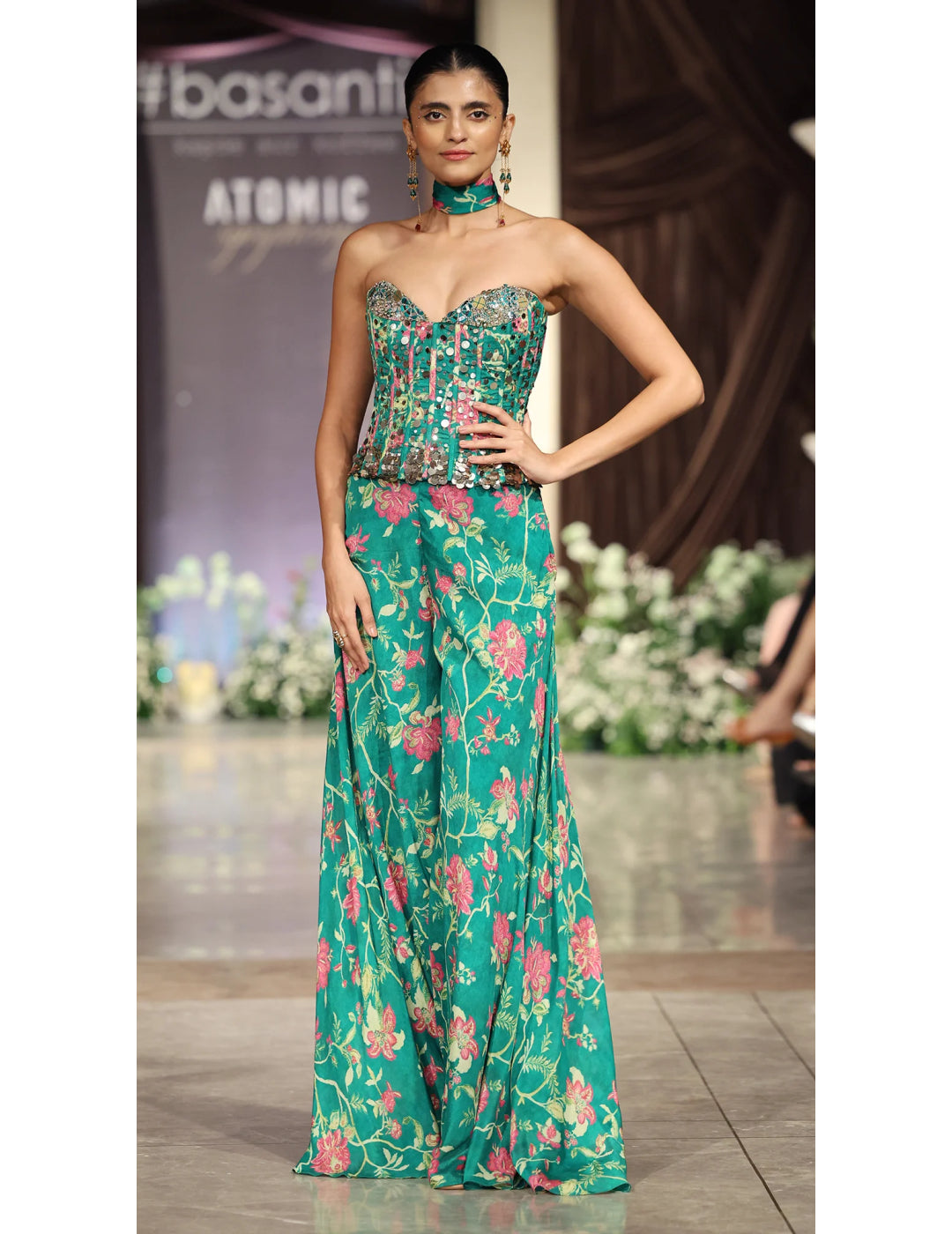 The Celestial Garden Corset & Sharara Set