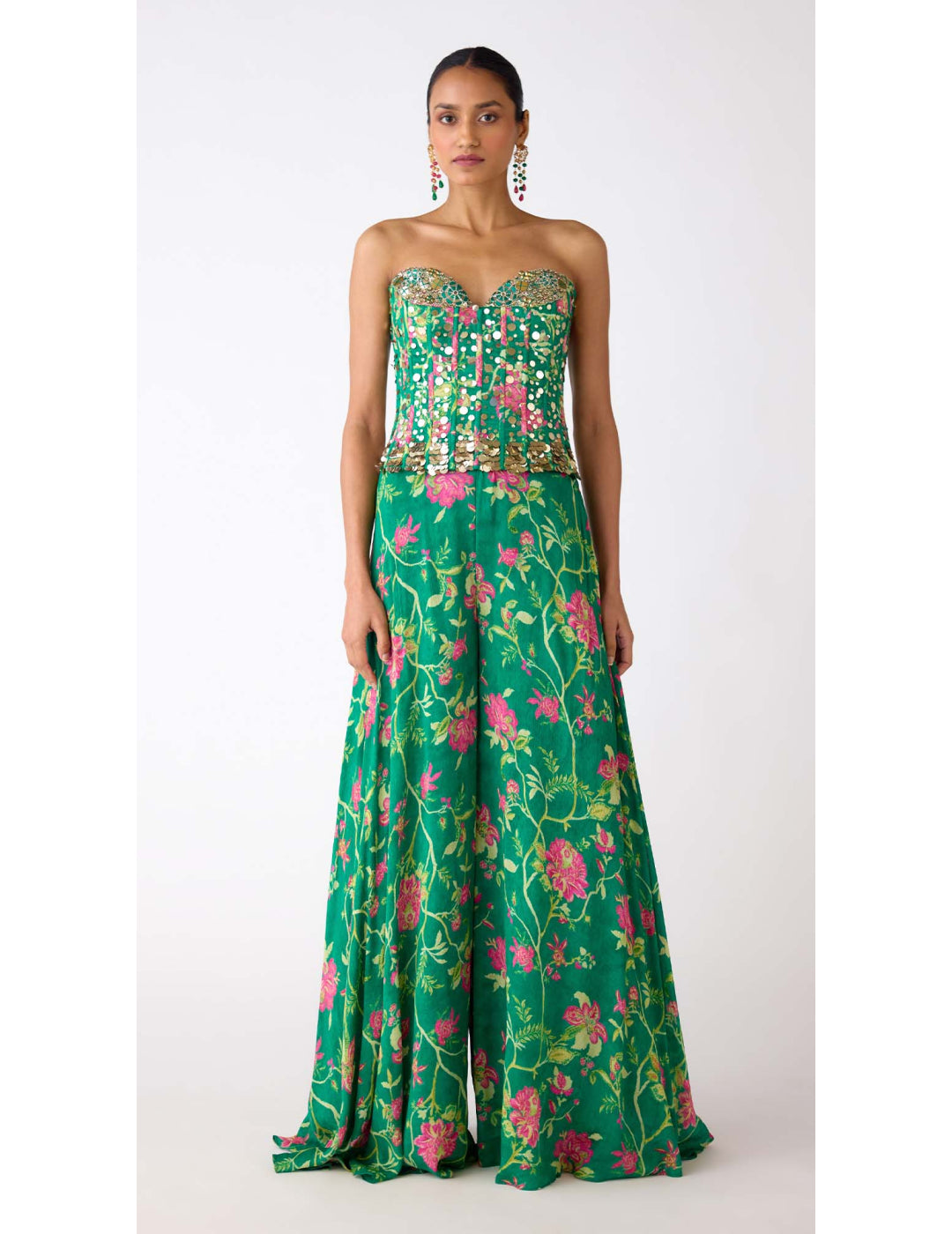 The Celestial Garden Corset & Sharara Set