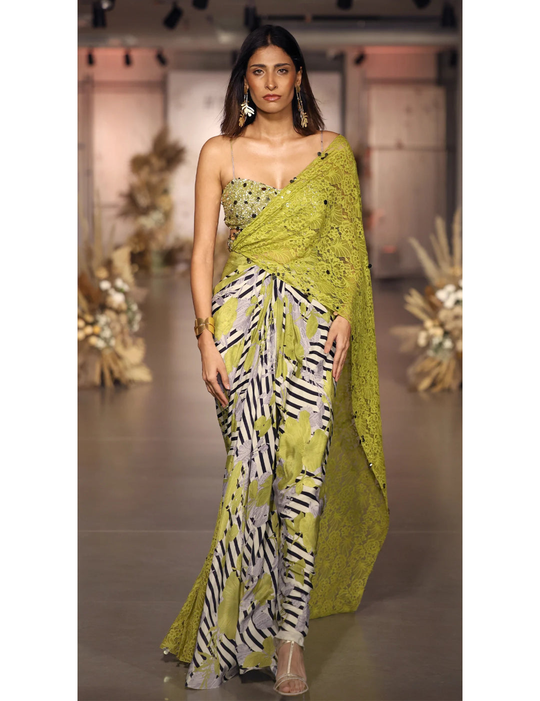 The Neon Sauvage Draped Saree