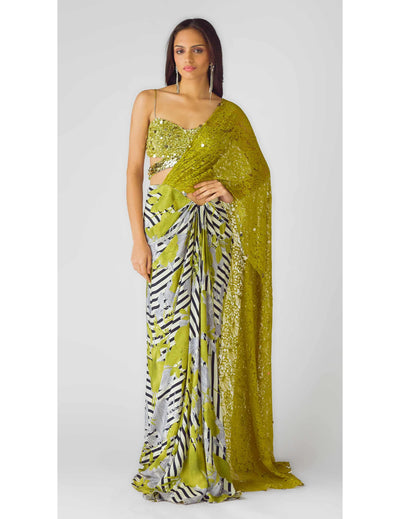 The Neon Sauvage Draped Saree