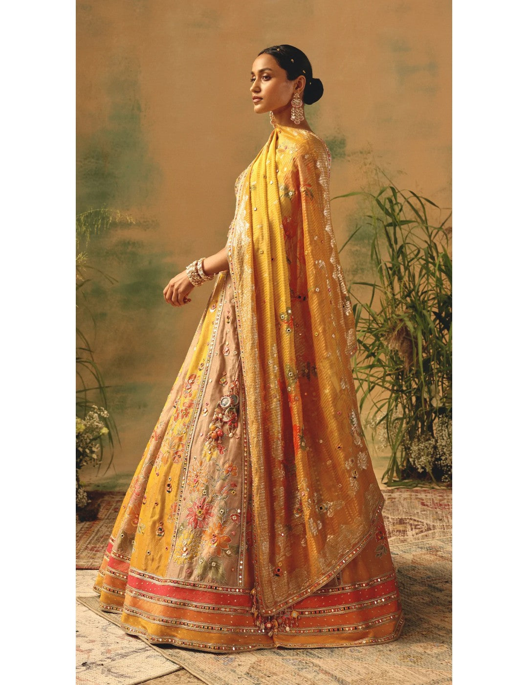 The Ochre Reverie Lehenga