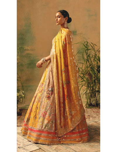 The Ochre Reverie Lehenga