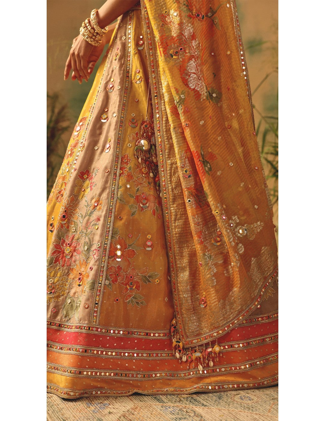 The Ochre Reverie Lehenga