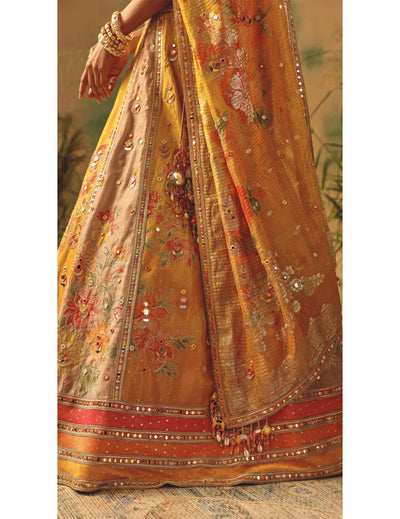 The Ochre Reverie Lehenga