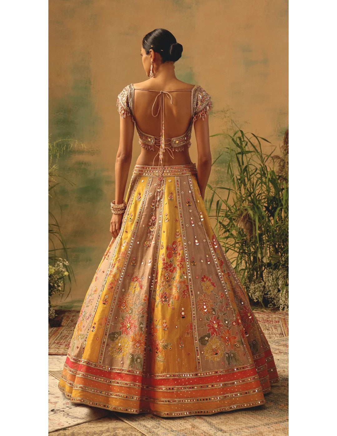 The Ochre Reverie Lehenga