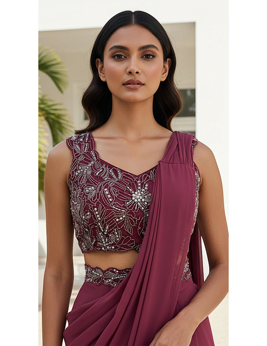 The Rouge Regal Draped Saree Set