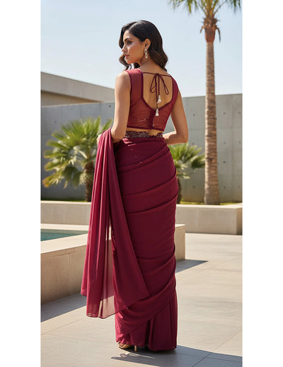 The Rouge Regal Draped Saree Set
