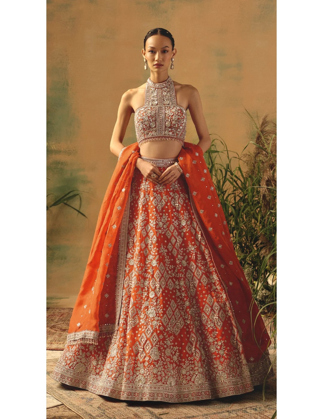 The Saffron Mirage Lehenga