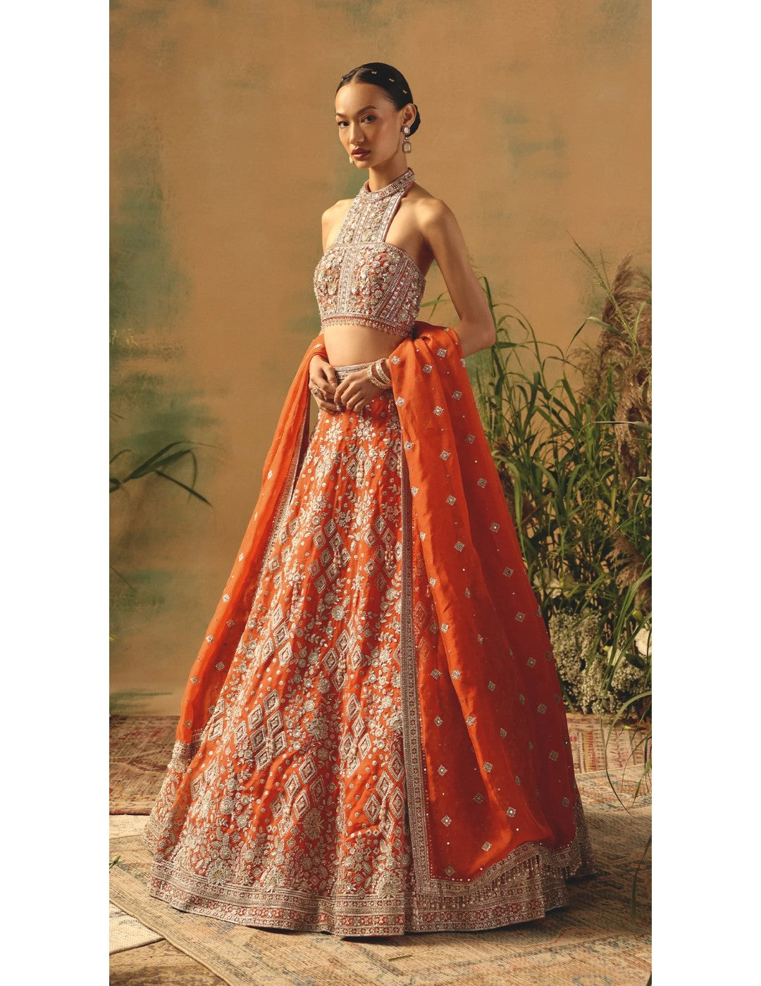 The Saffron Mirage Lehenga