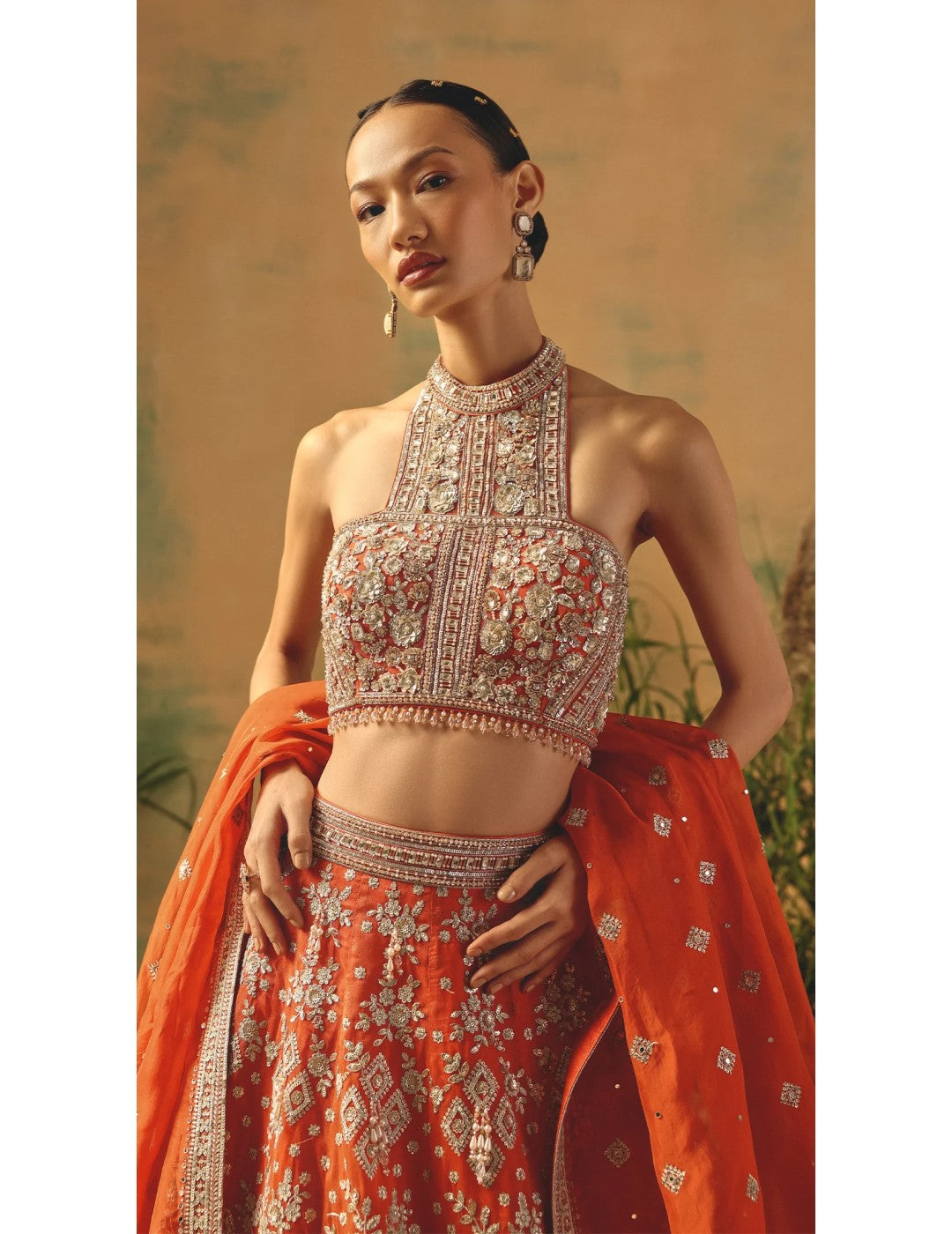 The Saffron Mirage Lehenga