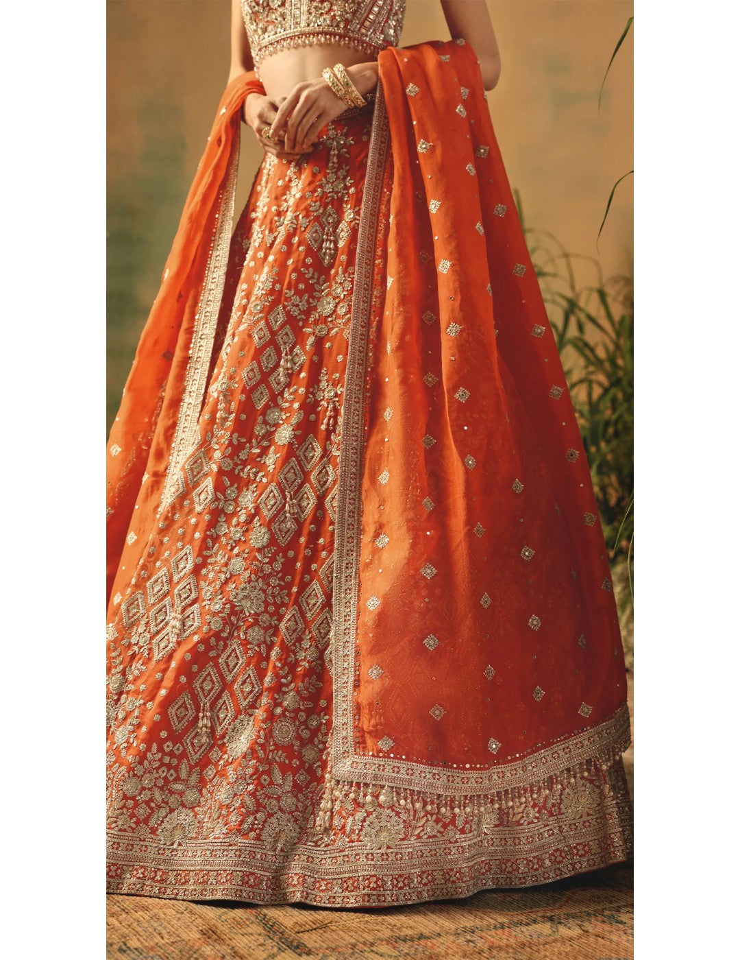 The Saffron Mirage Lehenga