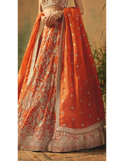 The Saffron Mirage Lehenga