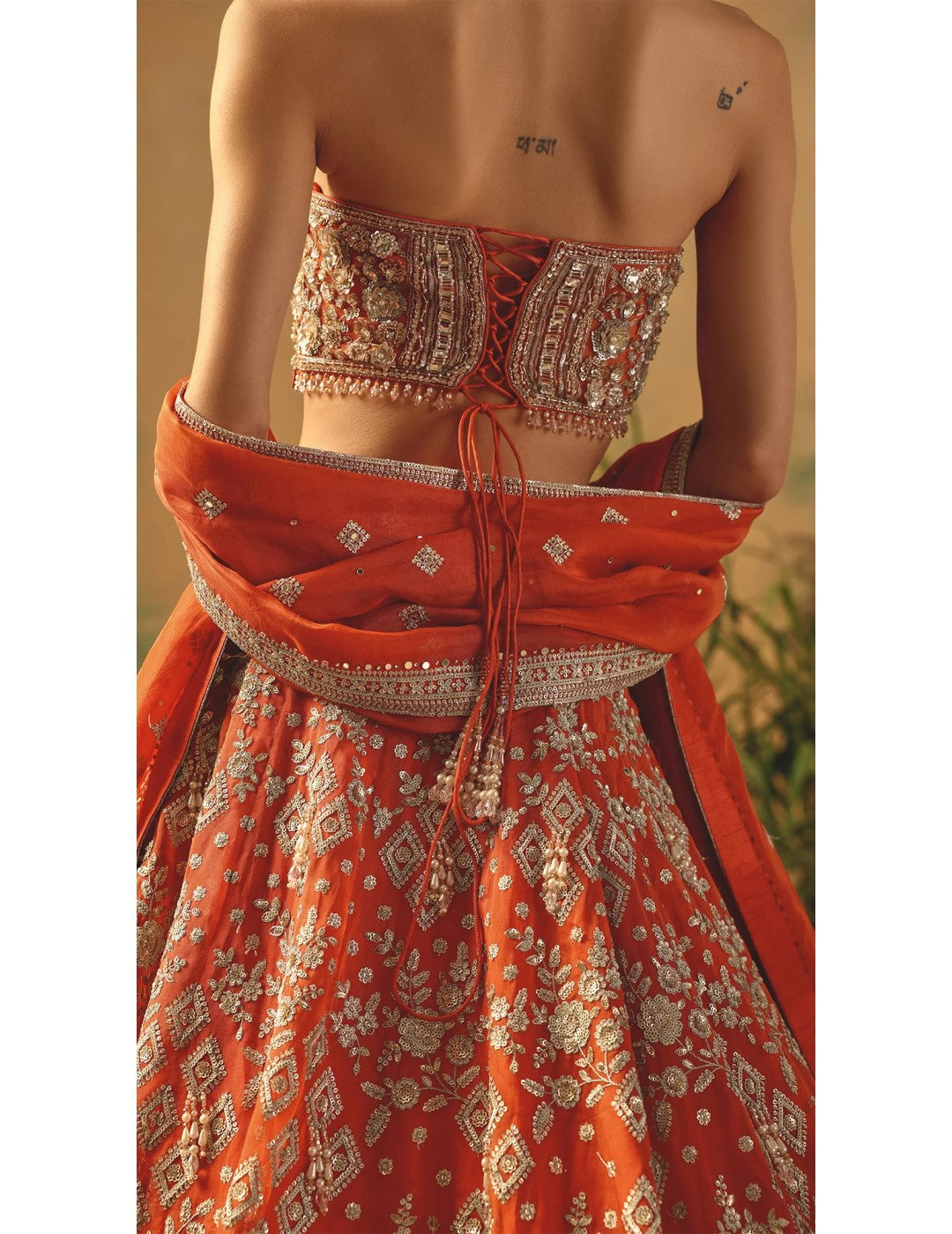 The Saffron Mirage Lehenga