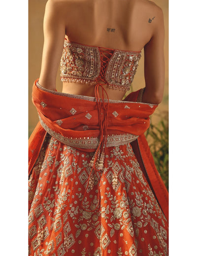 The Saffron Mirage Lehenga