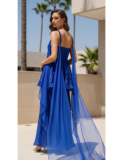 Sapphire Éclat Peplum Sharara Set