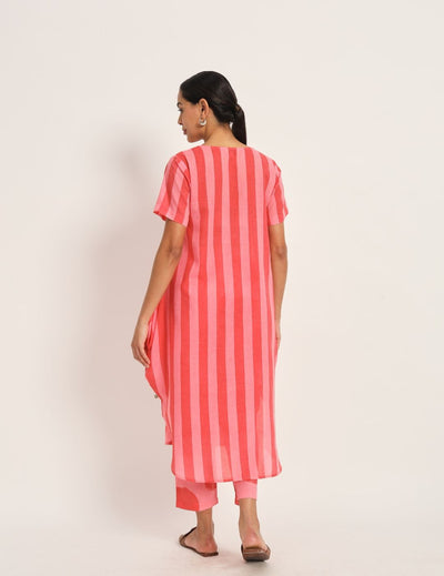 Red & Pink Stripe Co-Ord Set