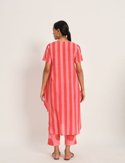 Red & Pink Stripe Co-Ord Set