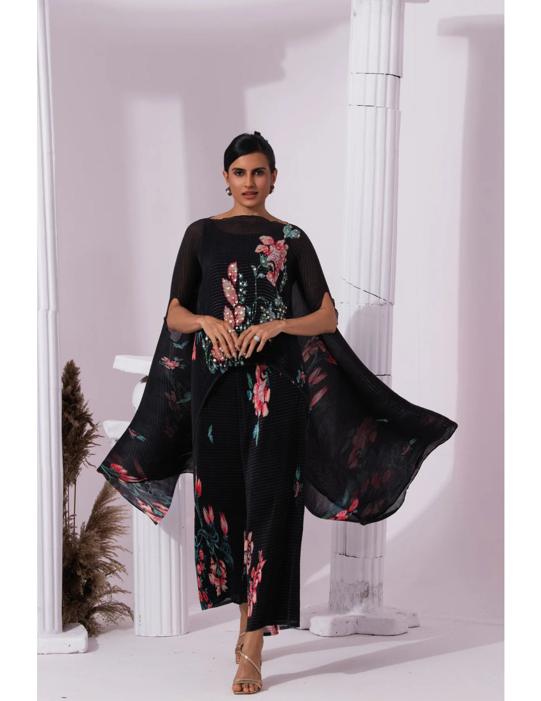 Wildflower Muse Jet Black Kaftan & Pant