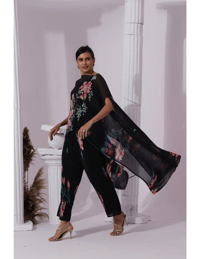 Wildflower Muse Jet Black Kaftan & Pant