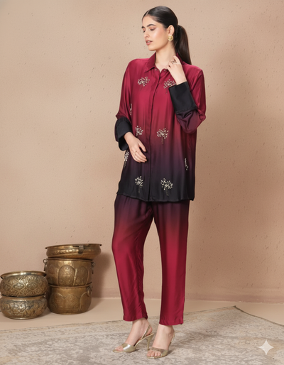 Wine Ombre Synergy Shirt