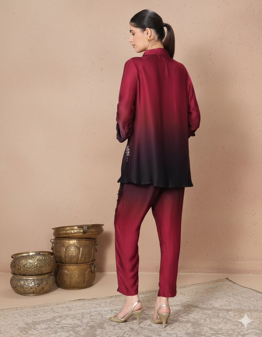 Wine Ombre Synergy Shirt