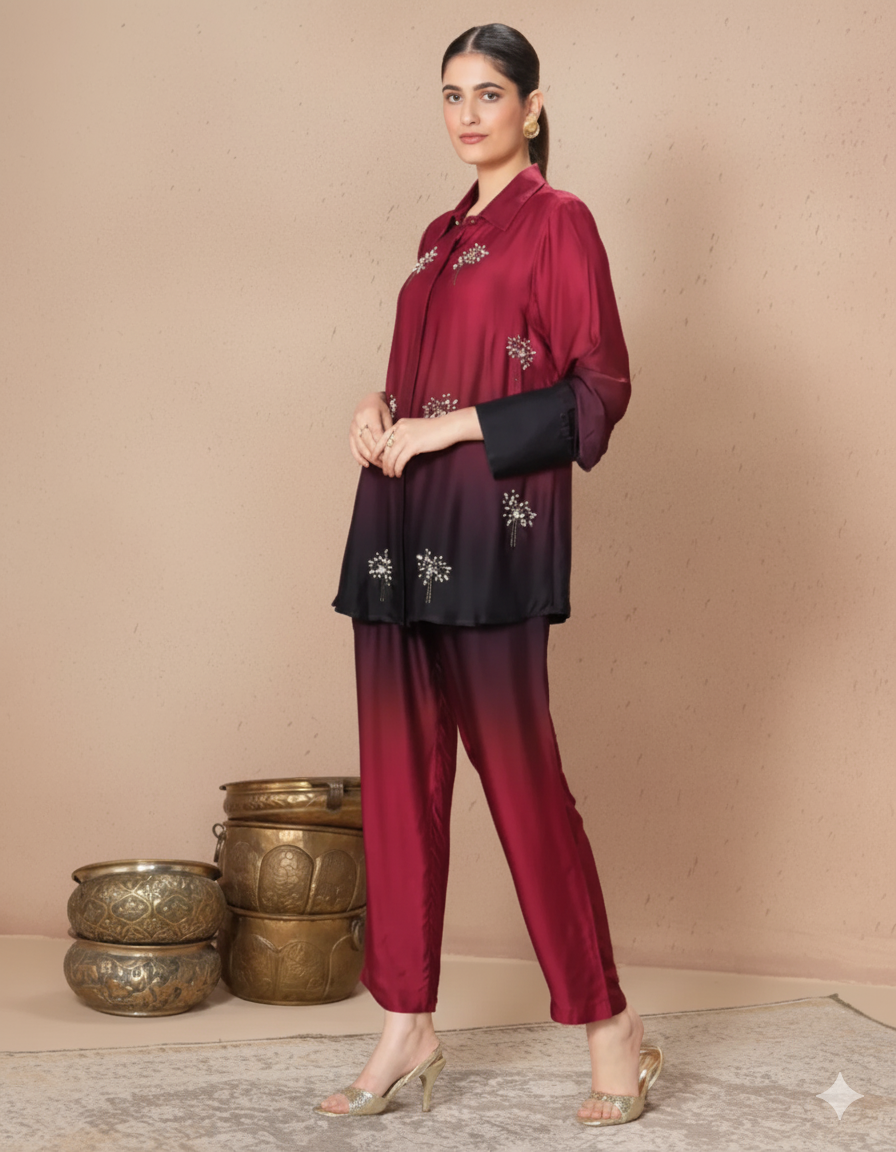 Wine Ombre Synergy Shirt