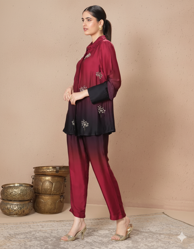 Wine Ombre Synergy Shirt