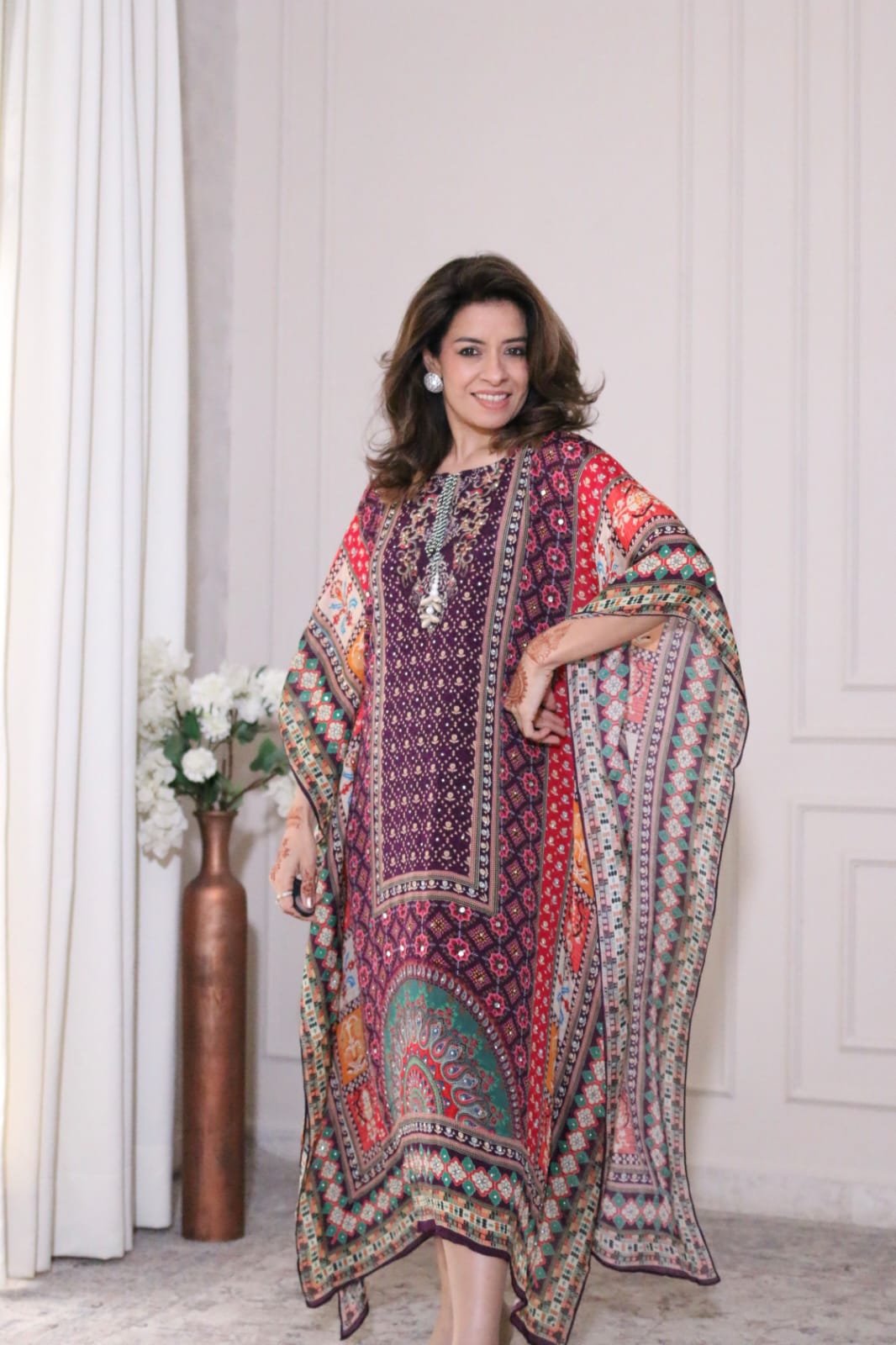Classy Multi-color Embellished Kaftan